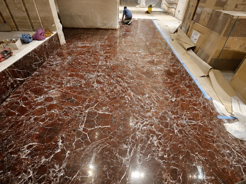 Stone Polishing in a Dubai office by ArabCare