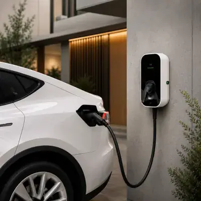 Home EV charge point installed at a Dubai villa