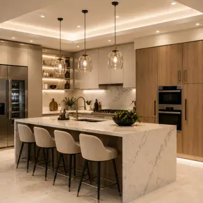 Finished designer kitchen in a Dubai villa