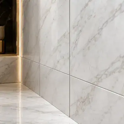New marble flooring being installed in a Dubai home