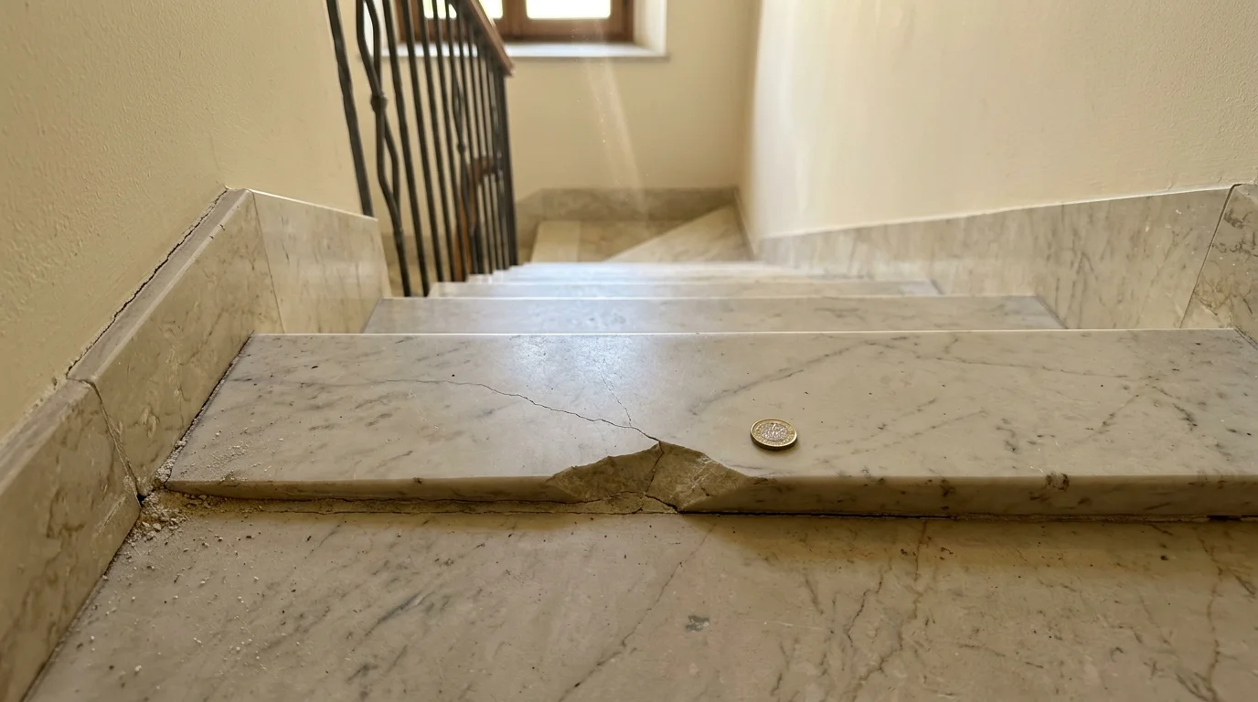 Why Your Marble Staircase Creaks, Chips and Feels Slippery