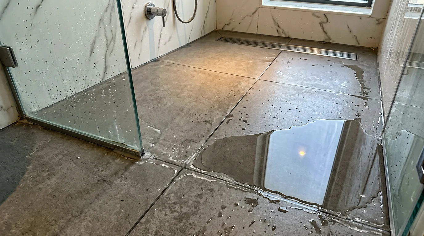 Water Pooling in Your Shower Floor: What Actually Fixes It