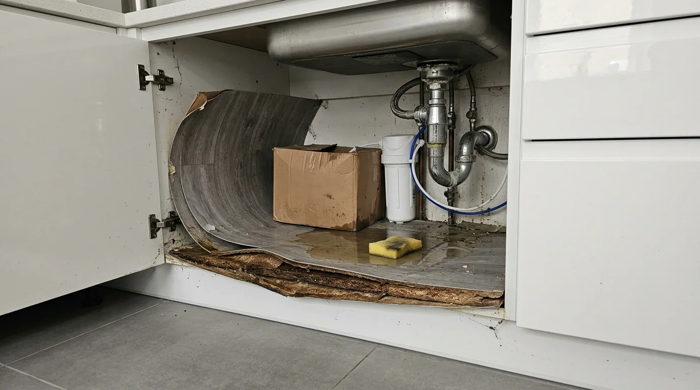 What to Do When You Find Water Under the Kitchen Sink Cabinet